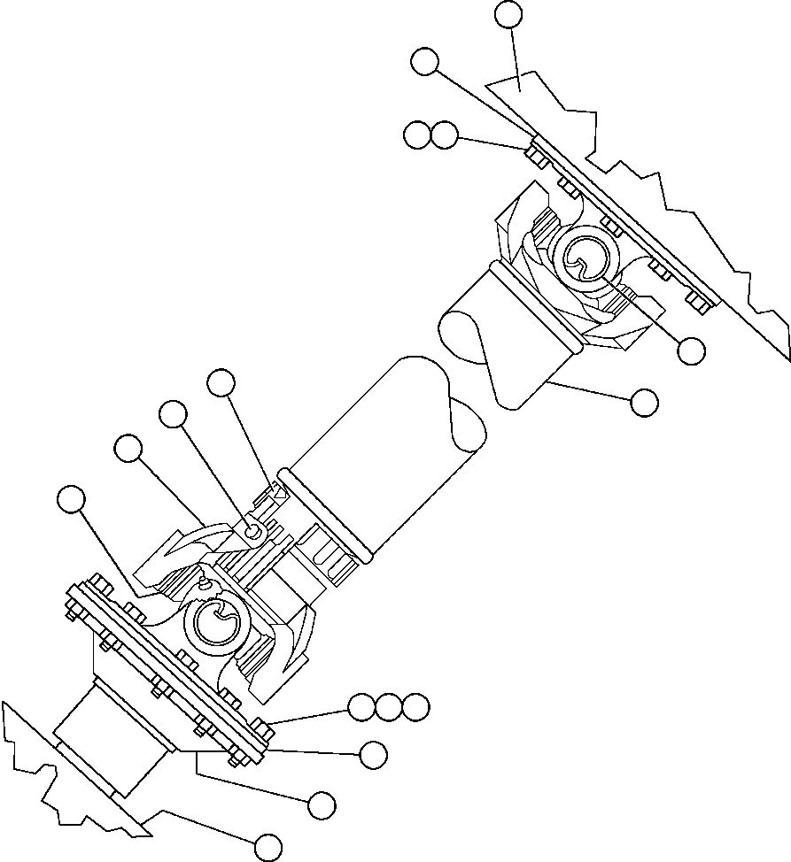 Komatsu parts book diagram for AFE32-EZ 830E                 COLLAHUASI: UNIVERSAL JOINT INSTALLATION