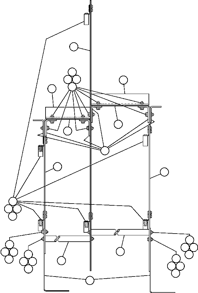 Komatsu parts book diagram for AFE32-EZ 830E                 COLLAHUASI: ARC BARRIER ASSEMBLY (EC7343)