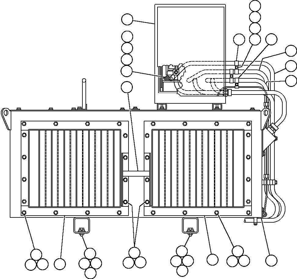 Komatsu parts book diagram for AFE32-EZ 830E                 COLLAHUASI: BLOWN GRID - 7 STEP RETARDING - 1