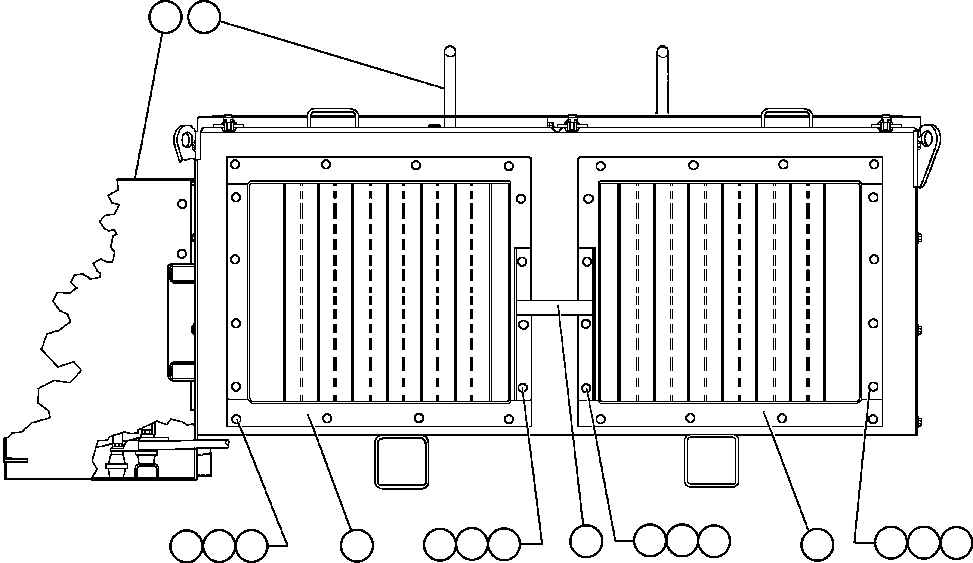 Komatsu parts book diagram for AFE32-EZ 830E                 COLLAHUASI: BLOWN GRID - 7 STEP RETARDING - 2