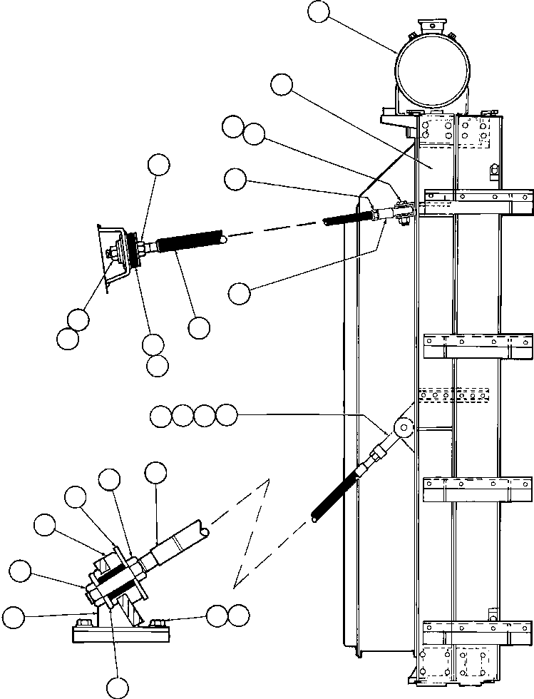 Komatsu parts book diagram for AFE32-FA 830E                 COLLAHUASI: RADIATOR & SURGE TANK INSTALLATION