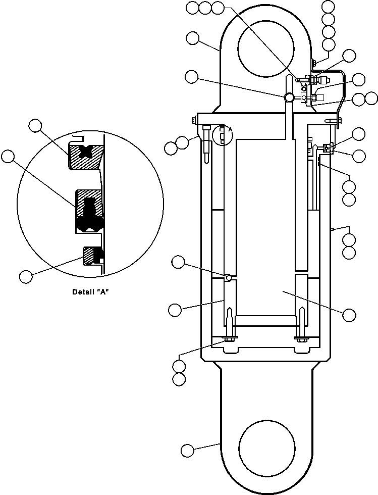 Komatsu parts book diagram for AFE32-FA 830E                 COLLAHUASI: REAR SUSPENSION ASSEMBLY (EF8359)