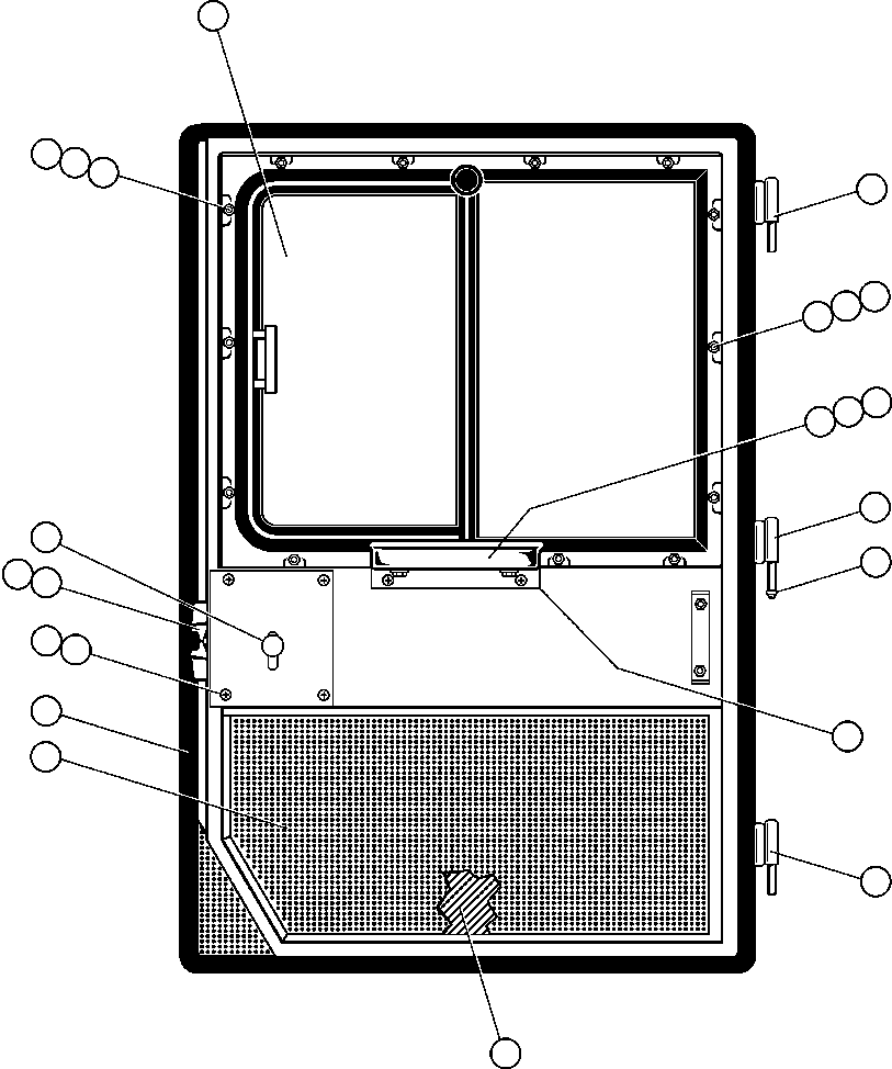 Komatsu parts book diagram for AFE32-FA 830E                 COLLAHUASI: DOOR ASSEMBLY - R.H. (BF3652)