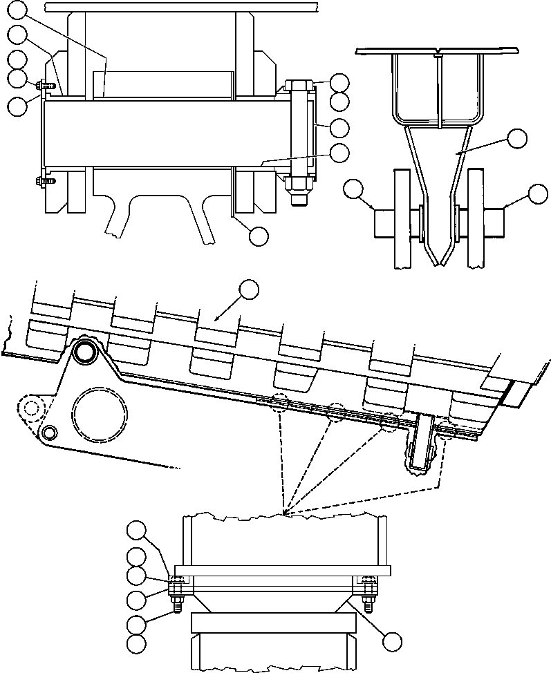 Komatsu parts book diagram for AFE32-FA 830E                 COLLAHUASI: BODY & BODY PIVOT