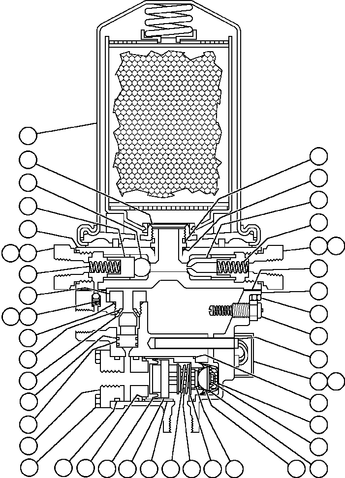 Komatsu parts book diagram for AFE32-FA 830E                 COLLAHUASI: AIR DRYER ASSEMBLY - TURBO 2000 (PC0107)
