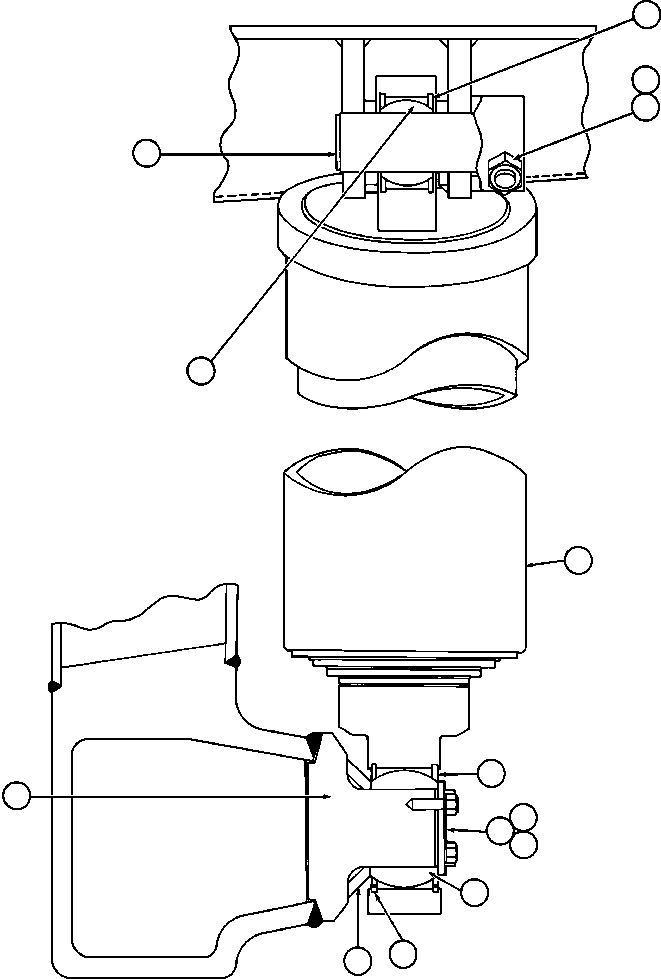 Komatsu parts book diagram for AFE32-FA 830E                 COLLAHUASI: HOIST CYLINDER & MOUNTING