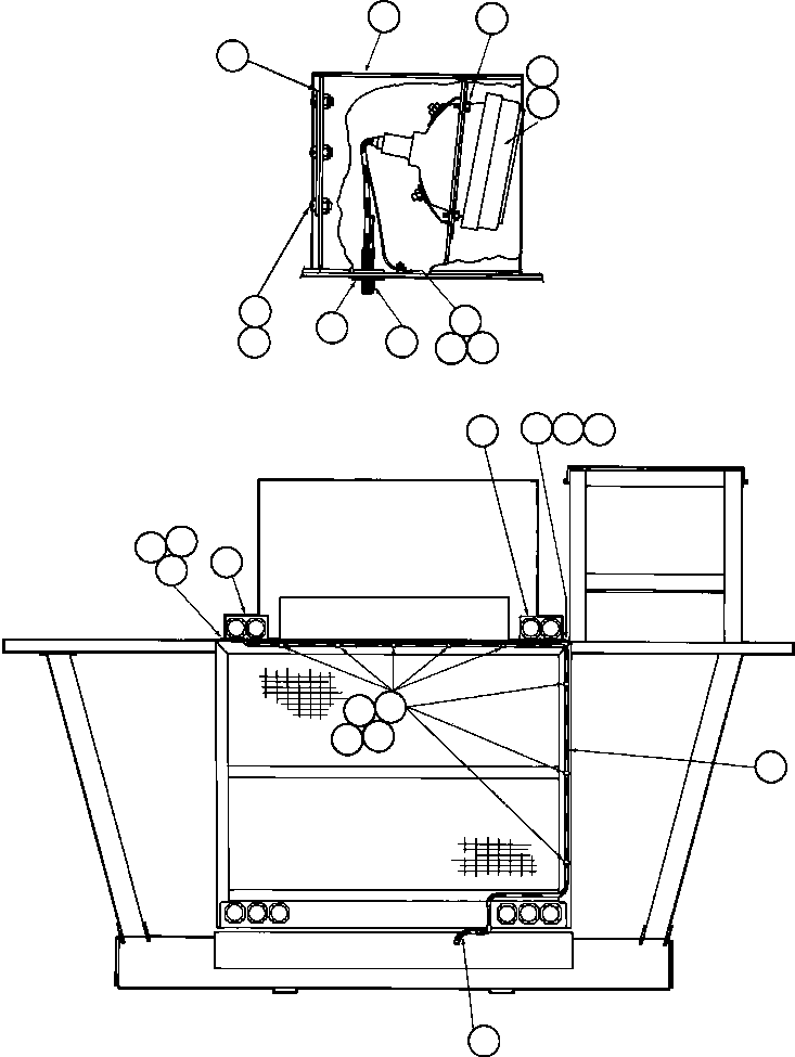 Komatsu parts book diagram for AFE32-FA 830E                 COLLAHUASI: HI-MOUNTED HEAD LIGHTS (EF6856)