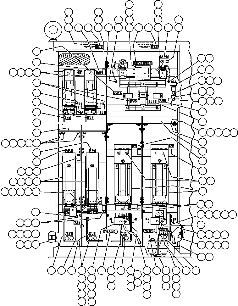 Komatsu parts book diagram for AFE32-FA 830E                 COLLAHUASI: CONTROL CABINET ASSEMBLY - 3