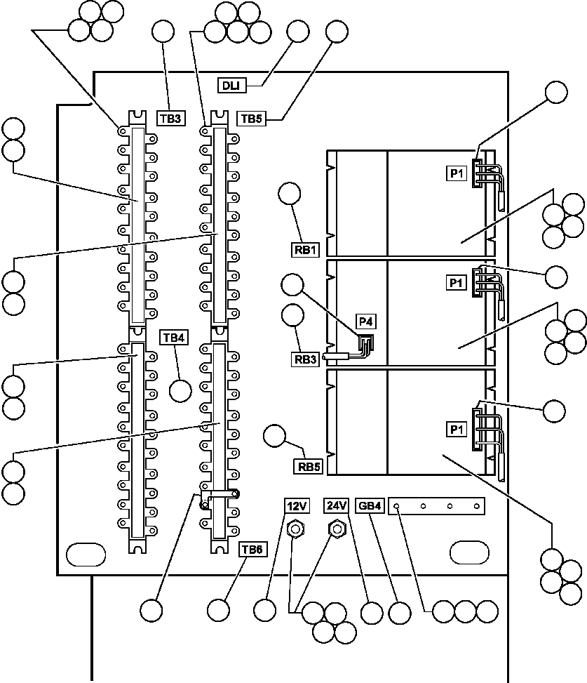 Komatsu parts book diagram for AFE32-FA 830E                 COLLAHUASI: JUNCTION BOX ASSEMBLY