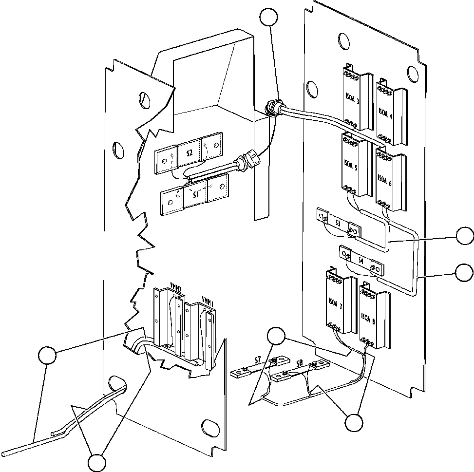 Komatsu parts book diagram for AFE32-FA 830E                 COLLAHUASI: CONTROL CABINET WIRING - 3