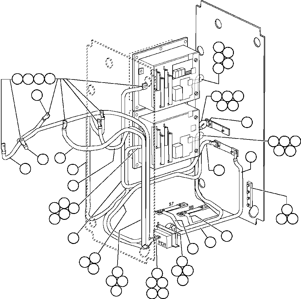 Komatsu parts book diagram for AFE32-FA 830E                 COLLAHUASI: CONTROL CABINET WIRING - 4
