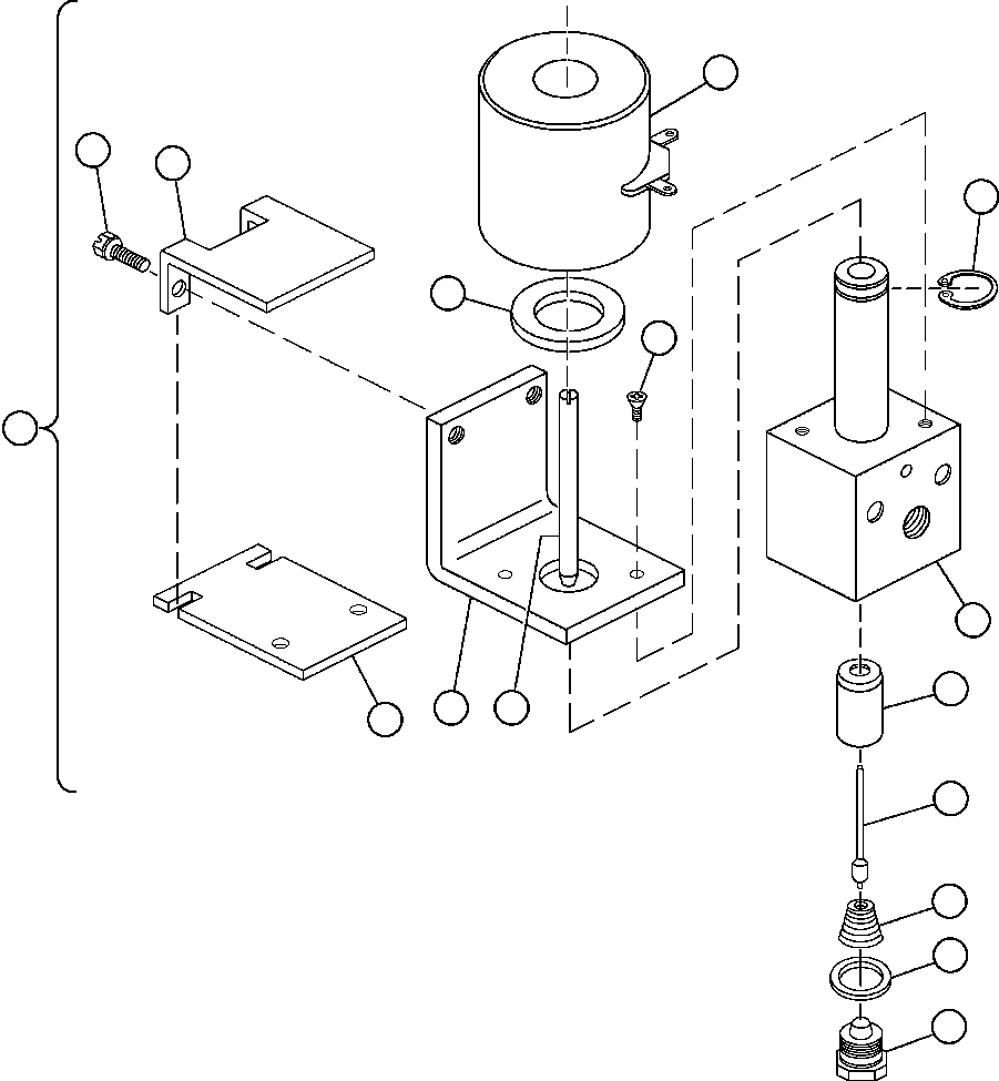 Komatsu parts book diagram for AFE32-FA 830E                 COLLAHUASI: MAGNET VALVE (BF1398)