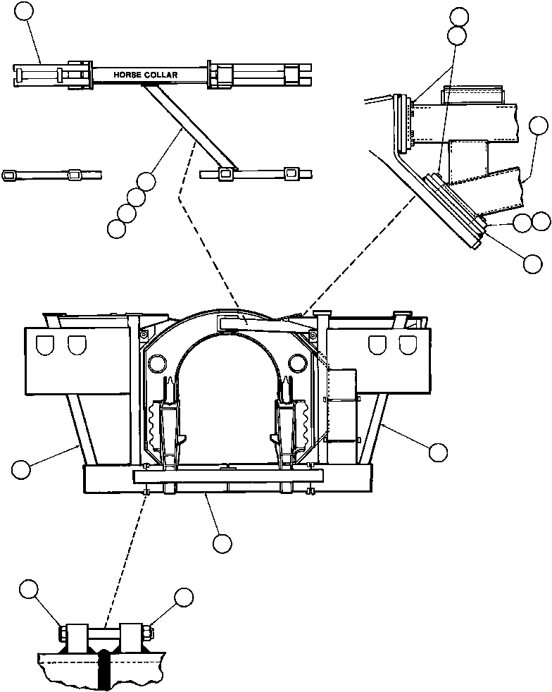 Komatsu parts book diagram for AFE32-Y 830E S/N 31588,31589,31631,31632: FRAME & UPRIGHTS