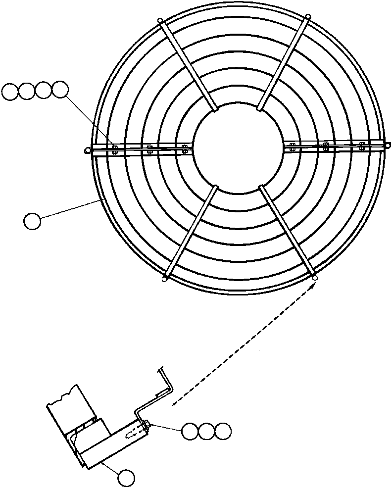 Komatsu parts book diagram for AFE32-Y 830E S/N 31588,31589,31631,31632: FAN GUARD