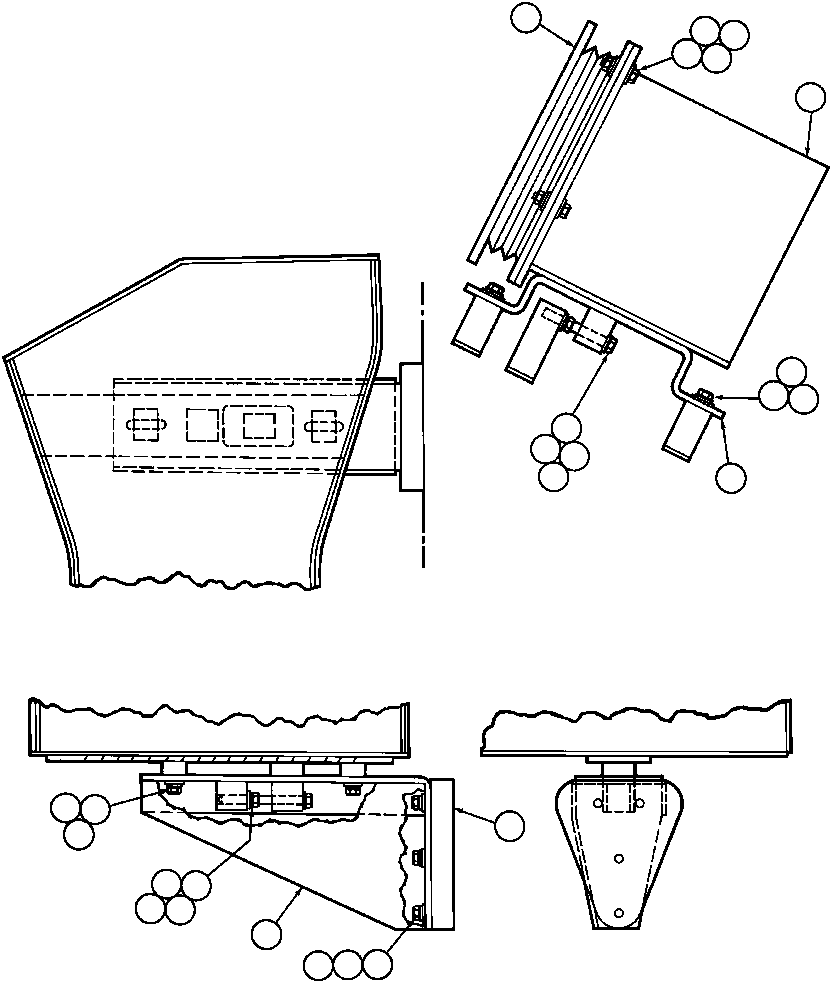 Komatsu parts book diagram for AFE32-Y 830E S/N 31588,31589,31631,31632: HEATED BODY EXHAUST - 2