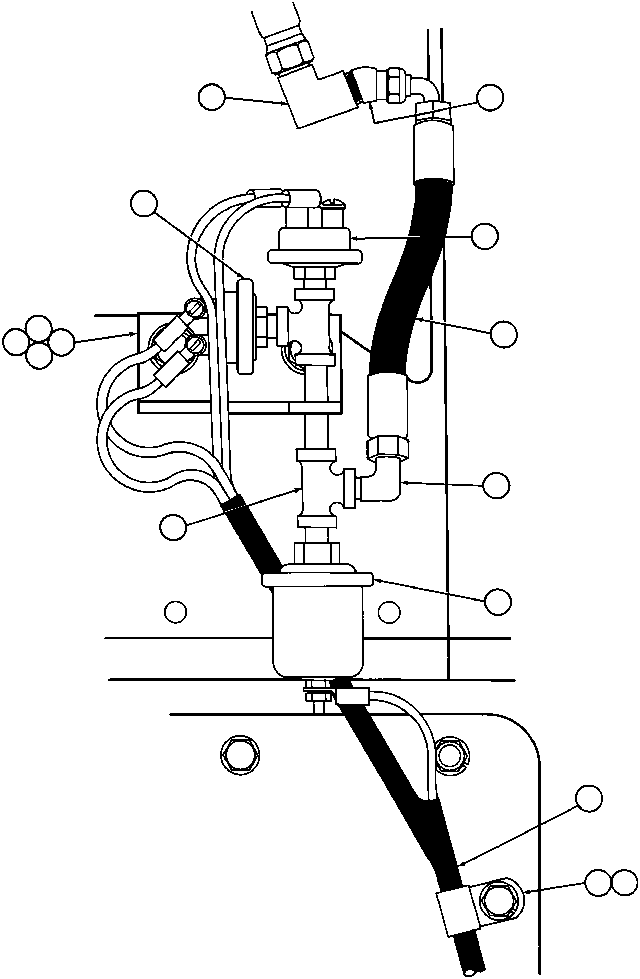 Komatsu parts book diagram for AFE32-Y 830E S/N 31588,31589,31631,31632: ENGINE OIL PRESSURE PIPING