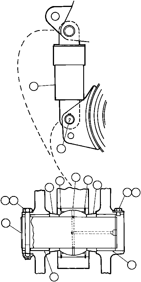 Komatsu parts book diagram for AFE32-Y 830E S/N 31588,31589,31631,31632: REAR SUSPENSION & MOUNTING
