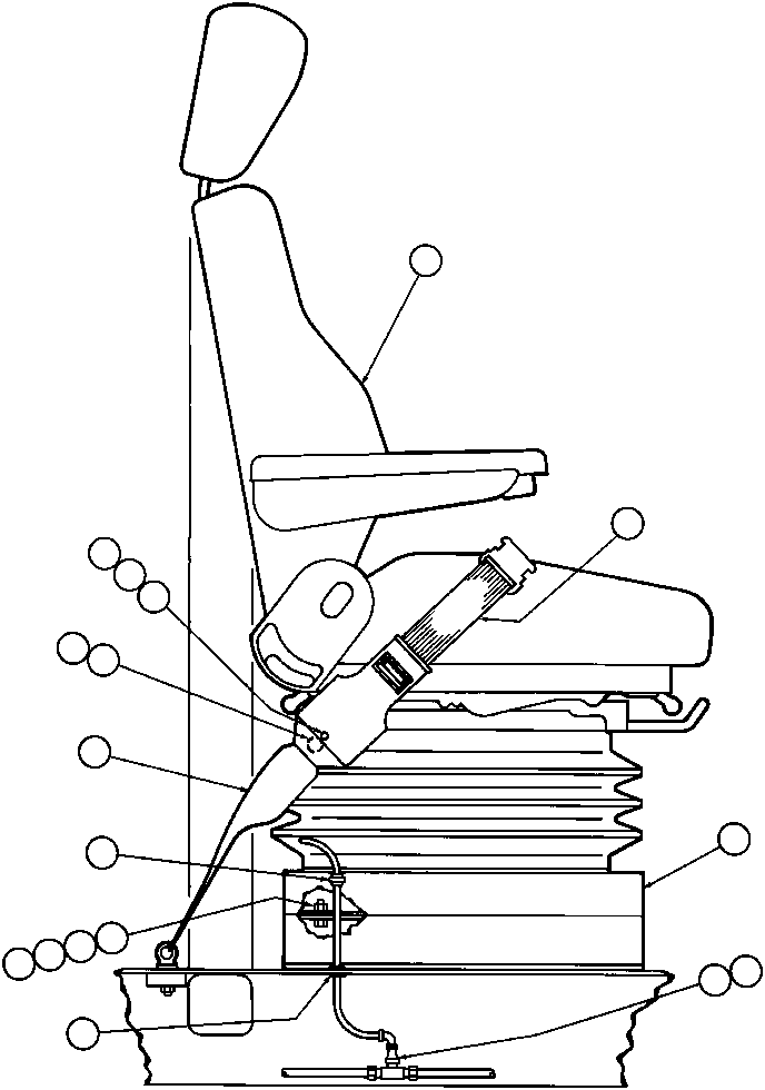 Komatsu parts book diagram for AFE32-Y 830E S/N 31588,31589,31631,31632: OPERATOR'S SEAT INSTL