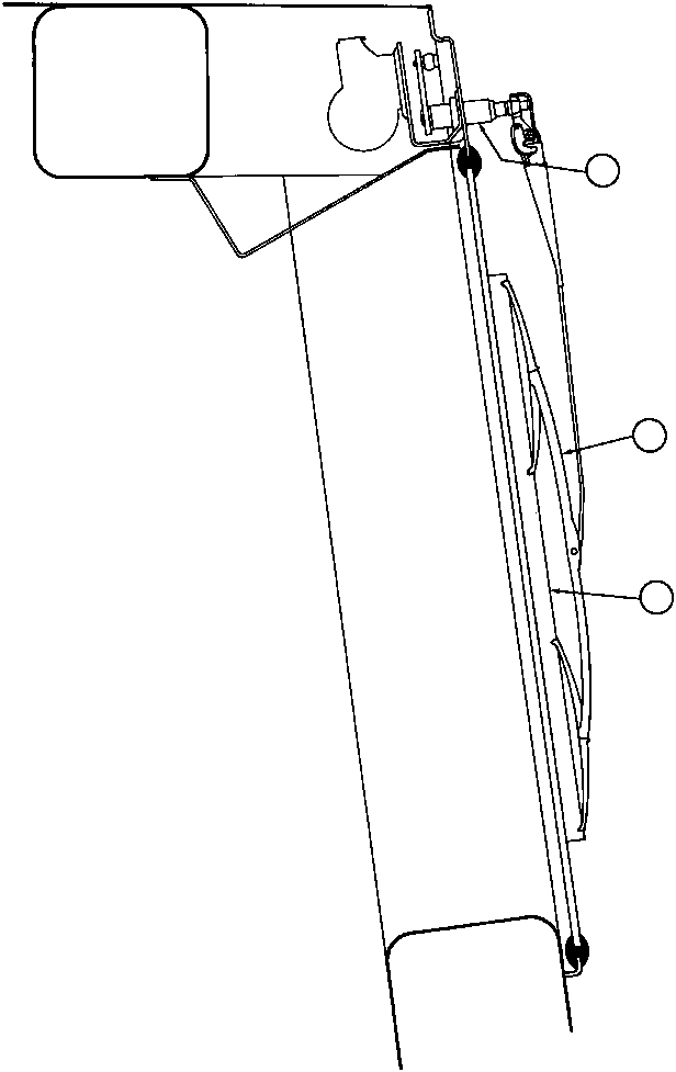 Komatsu parts book diagram for AFE32-Y 830E S/N 31588,31589,31631,31632: WINDSHIELD WIPER INSTL