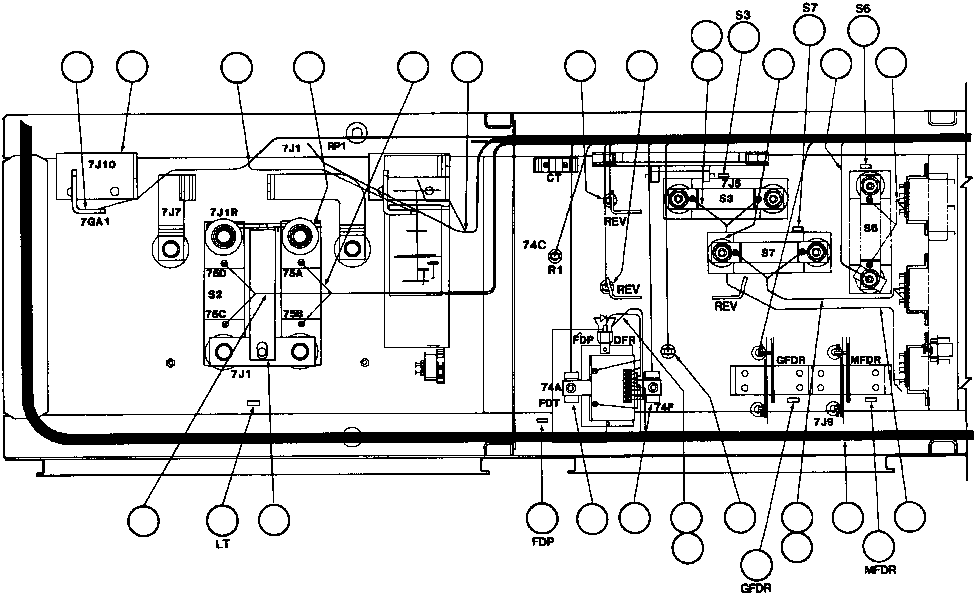 Komatsu parts book diagram for AFE32-Y 830E S/N 31588,31589,31631,31632: CONTROL CABINET WIRING - 6