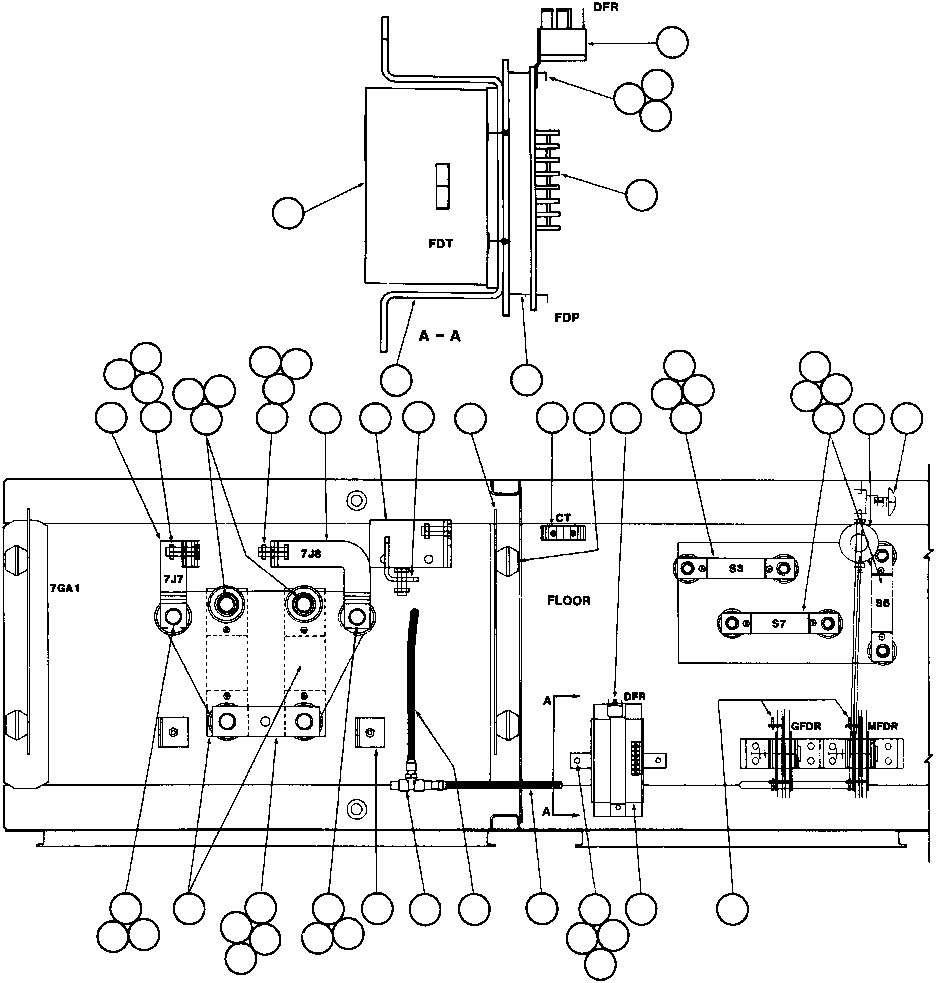 Komatsu parts book diagram for AFE32-Y 830E S/N 31588,31589,31631,31632: CONTROL CABINET ASSM - 6