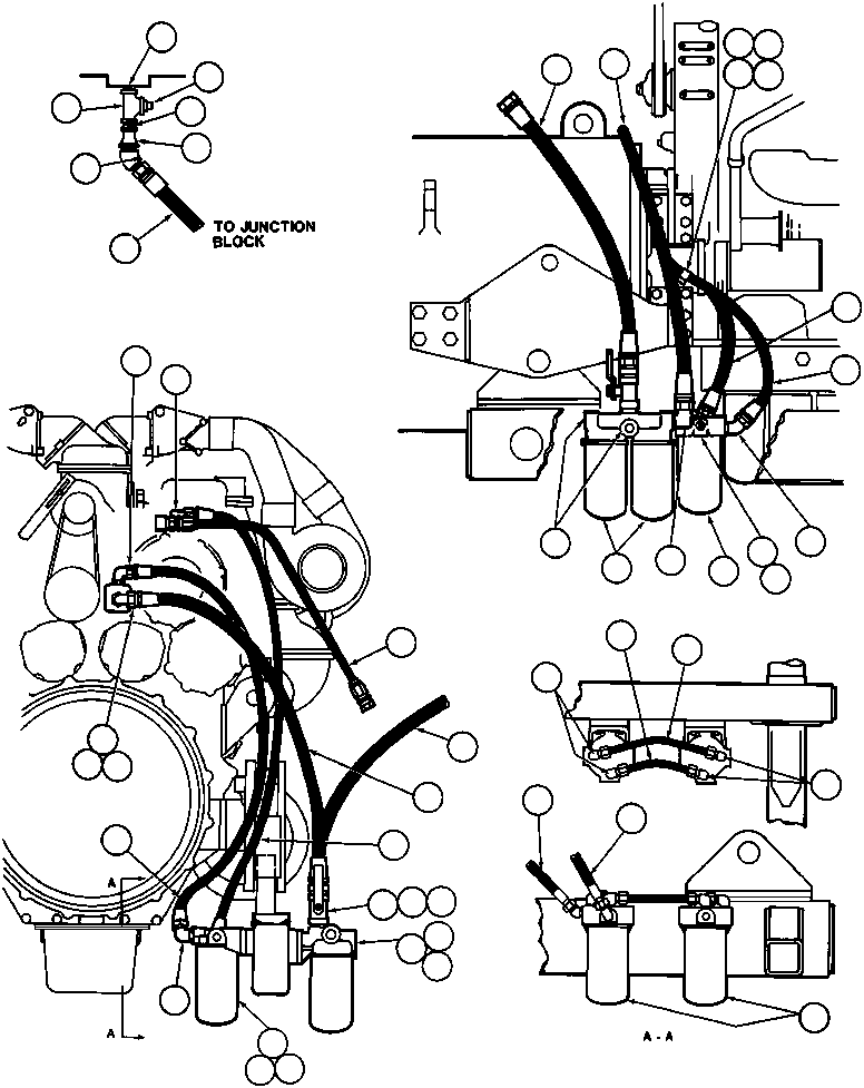 Komatsu parts book diagram for AFE32-Y 830E S/N 31588,31589,31631,31632: ENGINE FUEL PIPING
