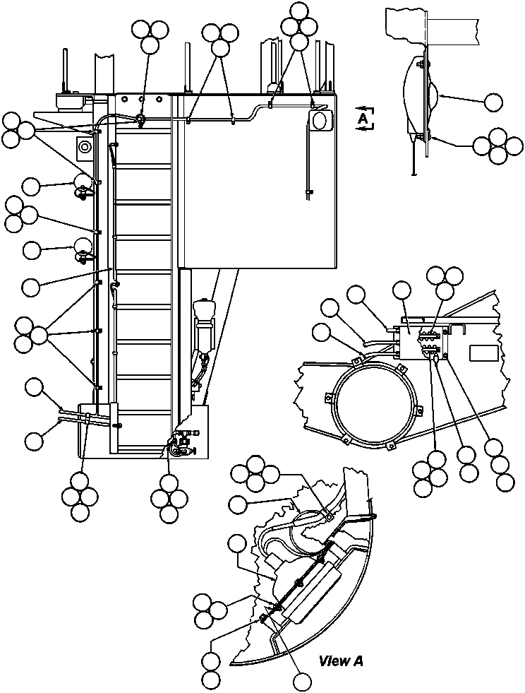 Komatsu parts book diagram for AFE32-Y 830E S/N 31588,31589,31631,31632: LEFT UPRIGHT ELECTRICAL GROUP