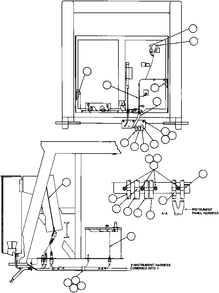 Komatsu parts book diagram for AFE32-Y 830E S/N 31588,31589,31631,31632: BRAKE CABINET/CAB WIRING