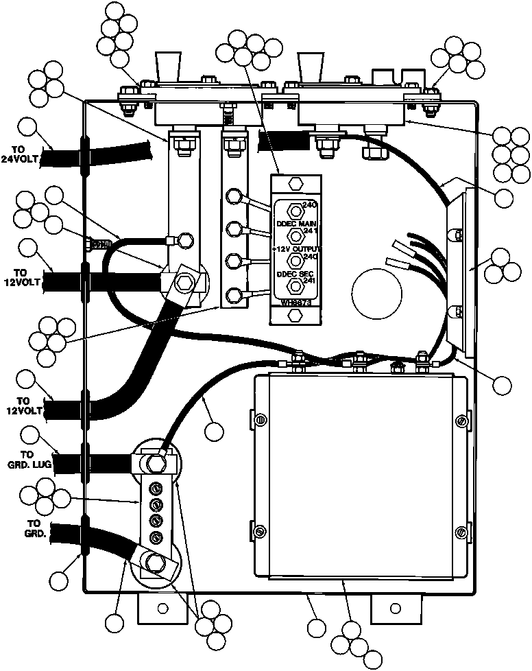 Komatsu parts book diagram for AFE32-Y 830E S/N 31588,31589,31631,31632: BATTERY EQUALIZER BOX ASSM (EB3105)