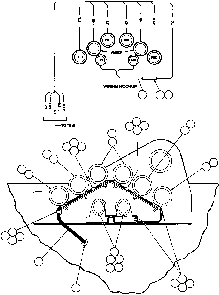 Komatsu parts book diagram for AFE32-Y 830E S/N 31588,31589,31631,31632: REAR LIGHTS & BACK-UP HORN