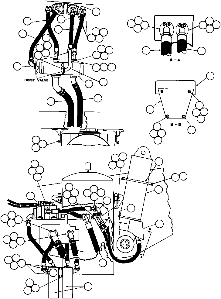 Komatsu parts book diagram for AFE32-Y 830E S/N 31588,31589,31631,31632: HOIST SYSTEM PIPING