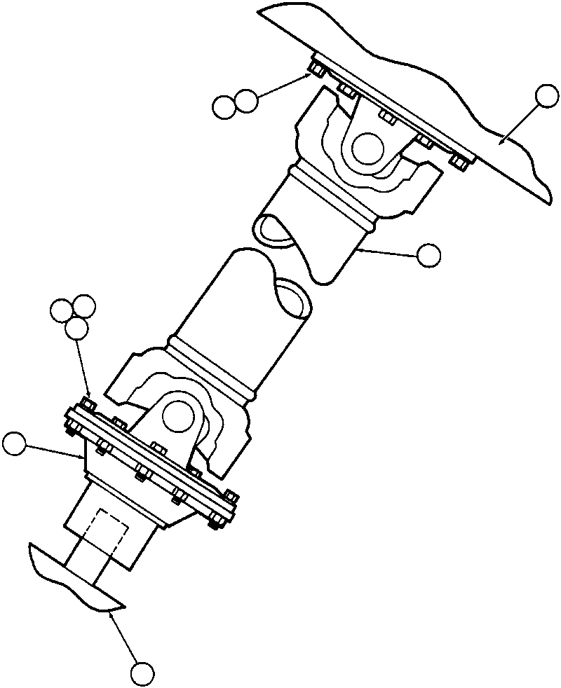 Komatsu parts book diagram for AFE32-Y 830E S/N 31588,31589,31631,31632: UNIVERSAL JOINT INSTL