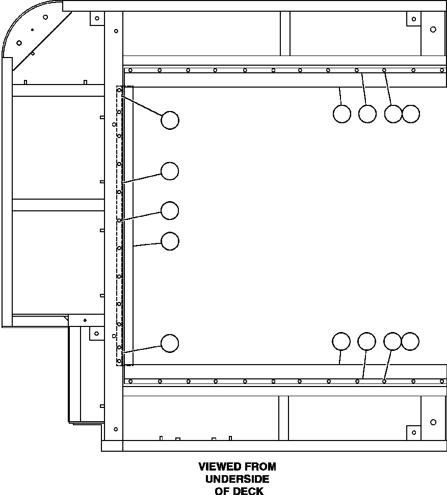 Komatsu parts book diagram for AFE42-GA 630E GLIDER KIT - AK5157 S/N GAE2209 & UP      MAGNUM HOBET: LEFT DECK DUST SEALS