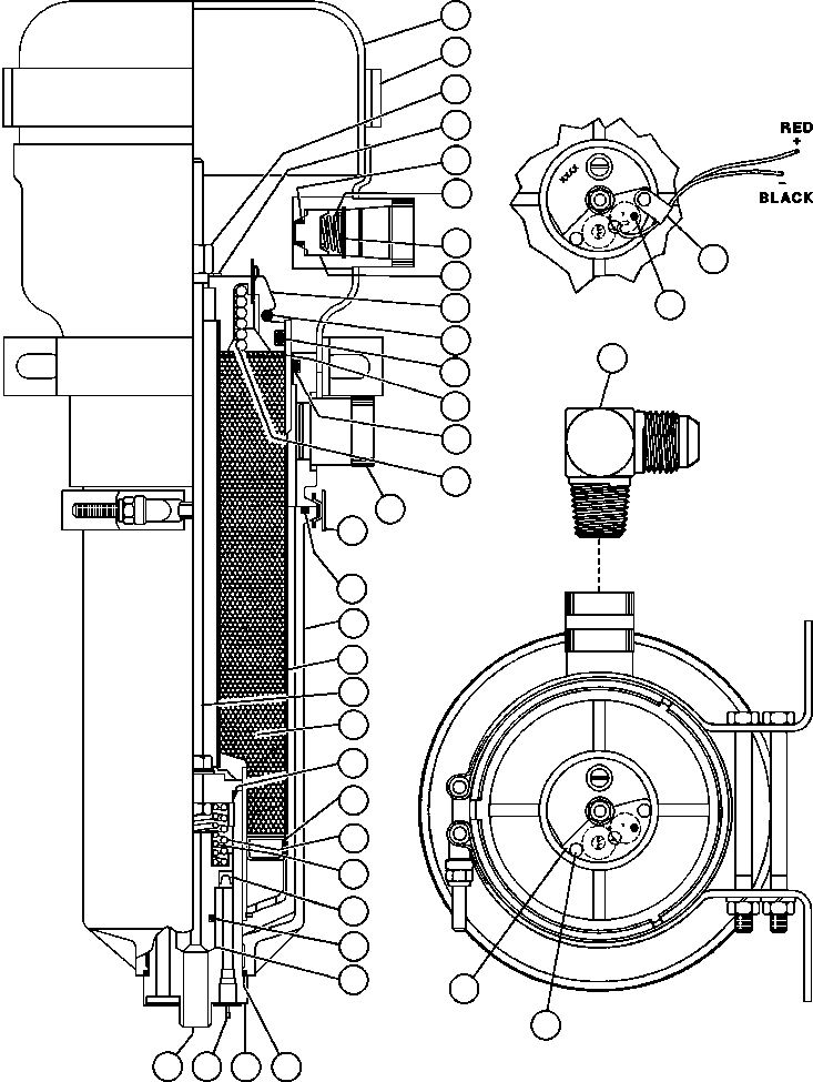 Komatsu parts book diagram for AFE42-GA 630E GLIDER KIT - AK5157 S/N GAE2209 & UP      MAGNUM HOBET: AIR PURIFIER ASSEMBLY (PB8119)