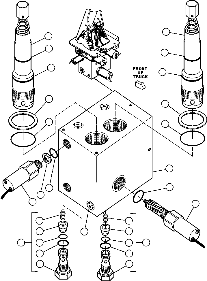 Komatsu parts book diagram for AFE42-GA 630E GLIDER KIT - AK5157 S/N GAE2209 & UP      MAGNUM HOBET: DUAL CONTROLLER SUB-ASSM (VE1249)