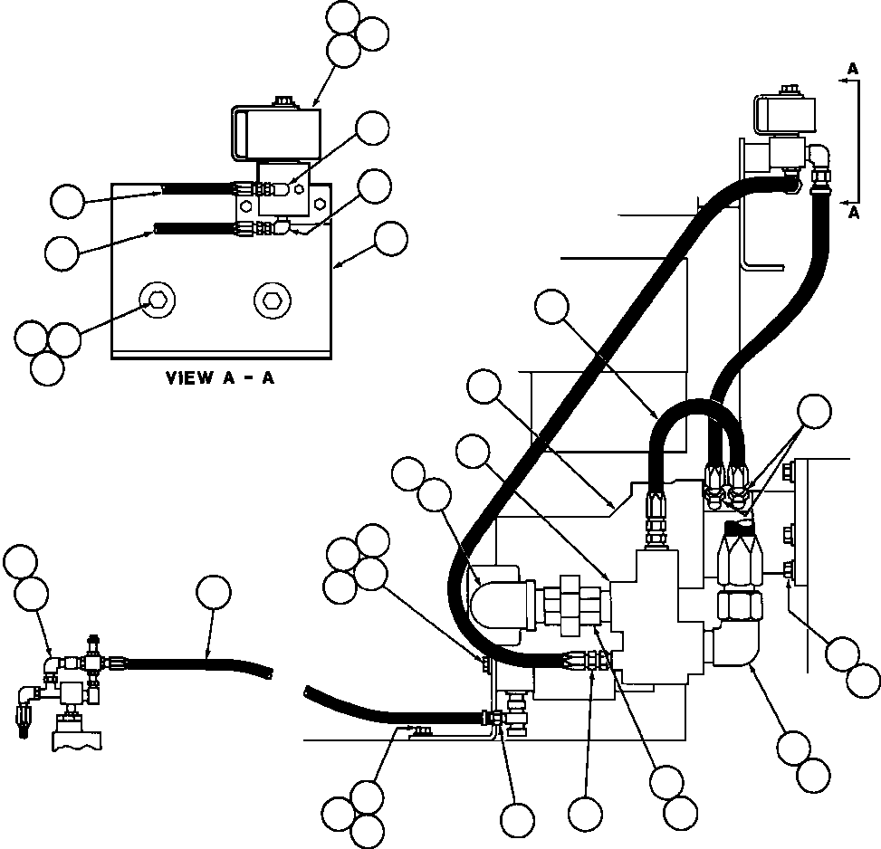 Komatsu parts book diagram for AFE42-GA 630E GLIDER KIT - AK5157 S/N GAE2209 & UP      MAGNUM HOBET: AIR STARTER PIPING & INSTL