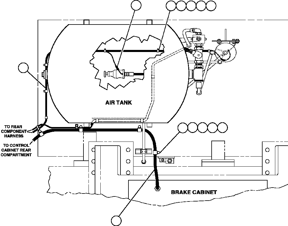 Komatsu parts book diagram for AFE42-GA 630E GLIDER KIT - AK5157 S/N GAE2209 & UP      MAGNUM HOBET: REAR LEFT DECK WIRING