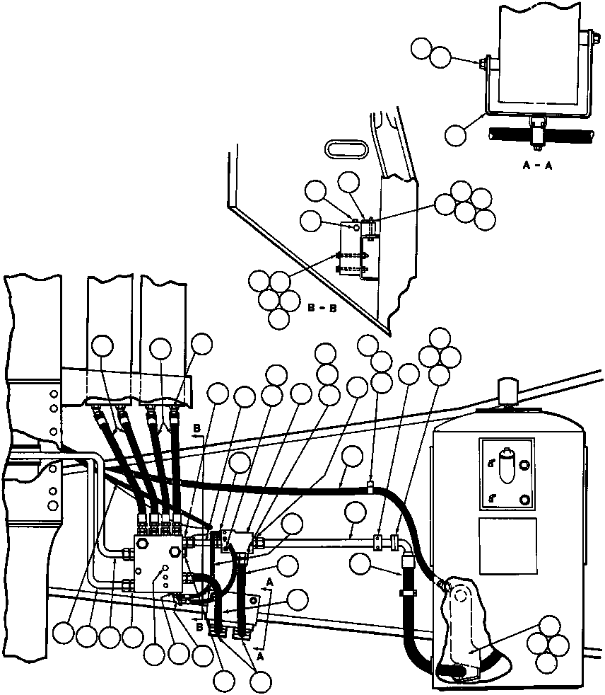 Dump Trucks Komatsu / AFE43-AD 685E                 ARCH MINERAL(AFE43-AD) / STEERING SYSTEM PIPING - 2(112 : 30236)