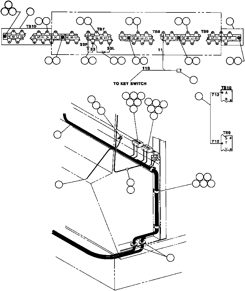 Dump Trucks Komatsu / AFE43-AD 685E                 ARCH MINERAL(AFE43-AD) / L.H. DECK WIRING INSTL(324 : 20116)