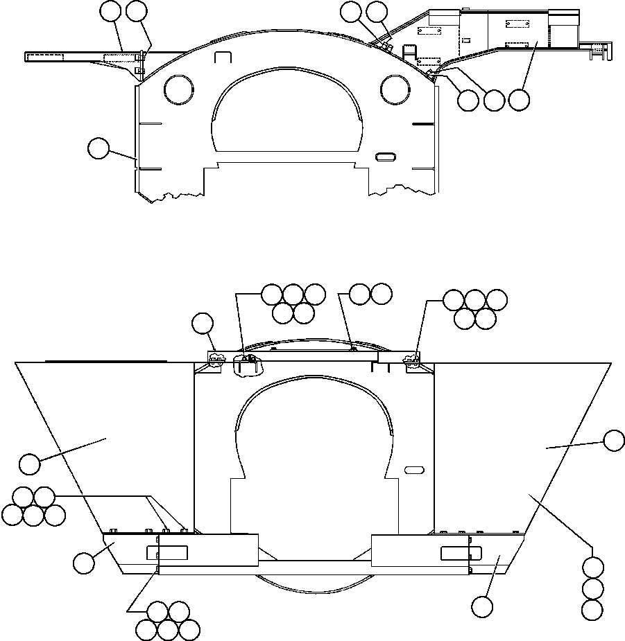 Dump Trucks Komatsu / AFE43-AQ 685E S/N 32261 & 32262 JWANENG(AFE43-AQ) / SUB-FRAMES, CENTER DECK & UPRIGHTS(008 : 30542)