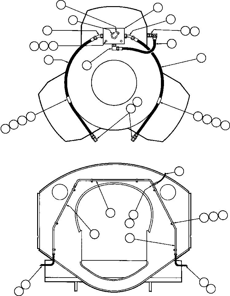 Dump Trucks Komatsu / AFE43-AQ 685E S/N 32261 & 32262 JWANENG(AFE43-AQ) / FRONT BRAKE PIPING(064 : 35088)