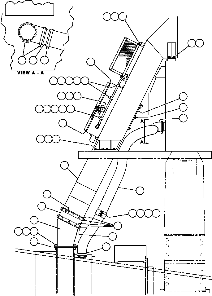 Dump Trucks Komatsu / AFE43-AQ 685E S/N 32261 & 32262 JWANENG(AFE43-AQ) / BLOWER INTAKE & COOLING AIR INSTL(202 : 30571)