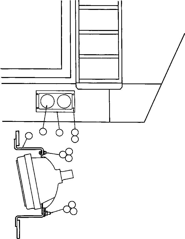 Dump Trucks Komatsu / AFE43-AQ 685E S/N 32261 & 32262 JWANENG(AFE43-AQ) / HEAD LIGHT INSTALLATION(346 : 30066)