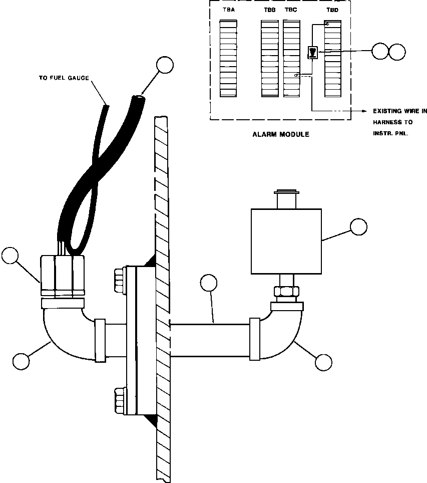 Dump Trucks Komatsu / AFE43-AQ 685E S/N 32261 & 32262 JWANENG(AFE43-AQ) / LOW FUEL LIGHT & BUZZER INSTL(434 : 30489)