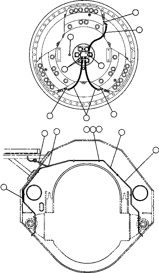 Dump Trucks Komatsu / AFE44-A 510E S/N 31682-3, 31697-9, 31712-8, 31724-5, 31734-5 COAL & ALLIED(AFE44-A) / FRONT BRAKE PIPING(054 : 14240)