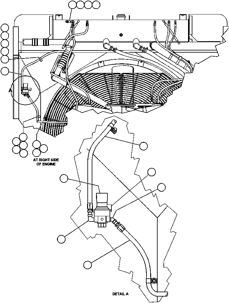 Komatsu parts book diagram for AFE47-AD 730E                SISHEN (A30095 & A30098): RADIATOR PRESSURIZATION