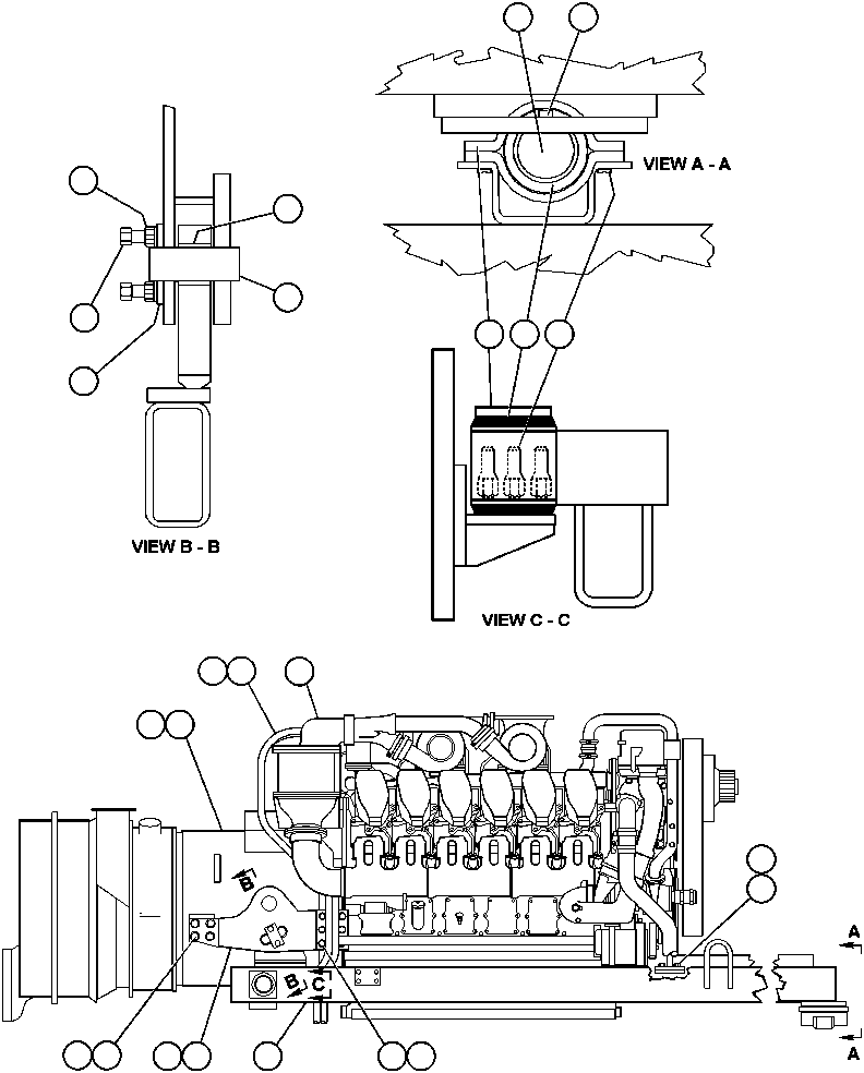 Komatsu parts book diagram for AFE47-AD 730E                SISHEN (A30095 & A30098): ENGINE & MISCELLANEOUS