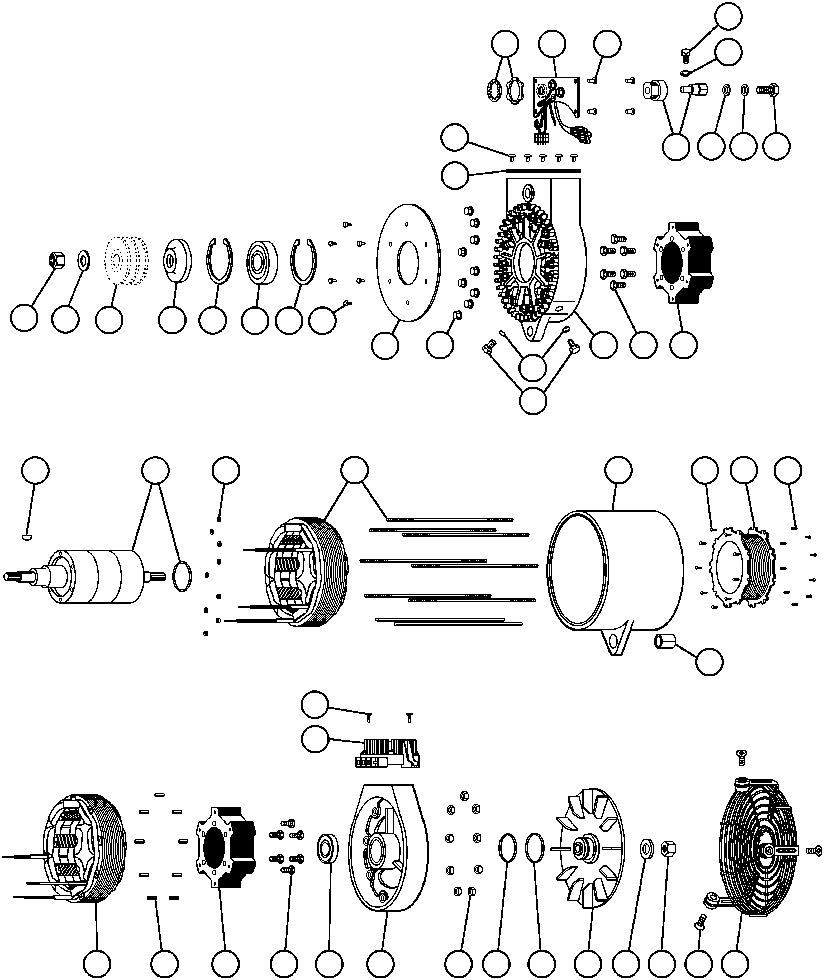 Komatsu parts book diagram for AFE47-AD 730E                SISHEN (A30095 & A30098): BATTERY CHARGING ALTERNATOR (EF2654)