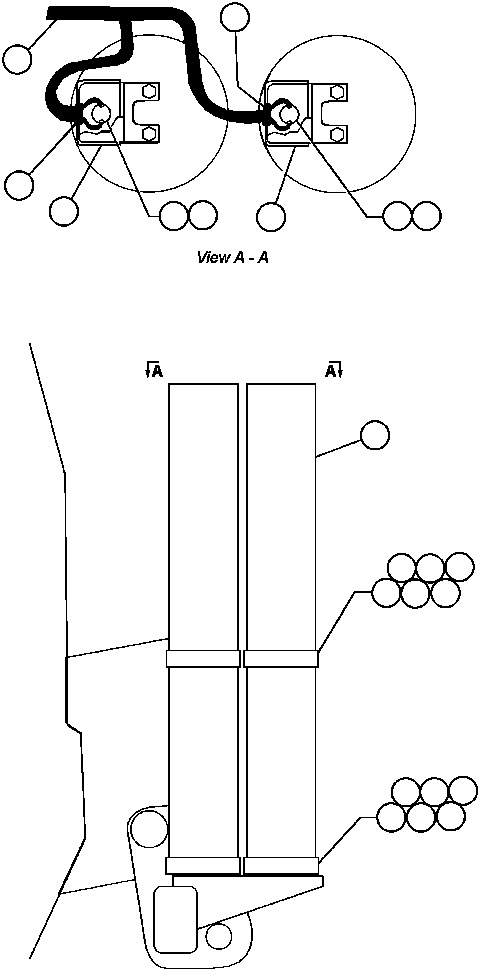 Komatsu parts book diagram for AFE47-AD 730E                SISHEN (A30095 & A30098): STEERING ACCUMULATORS INSTALLATION