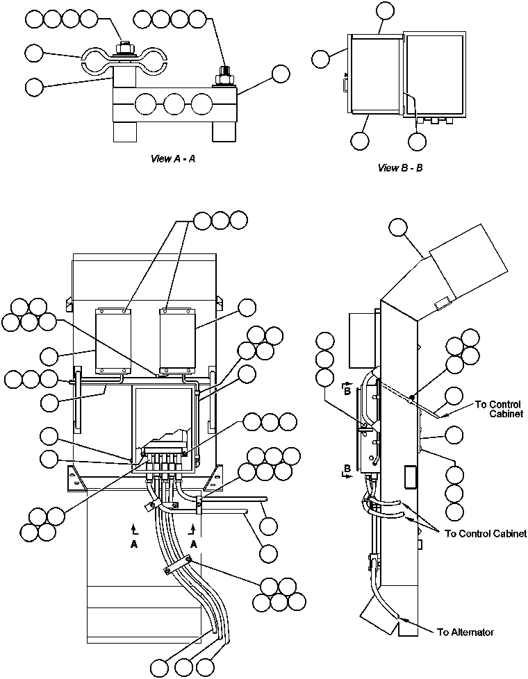 Komatsu parts book diagram for AFE47-AD 730E                SISHEN (A30095 & A30098): BLOWER INLET WIRING INSTALLATION